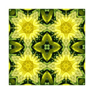 Mandala Kaleidoscope in Yellow and Green T-Shirt