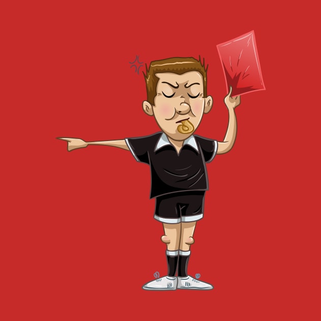 Soccer Referee Holds Red Card by LironPeer