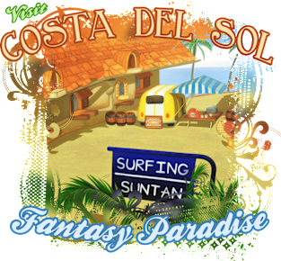 Costa Del Sol Hippie Van Magnet