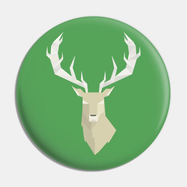 Geometric Stag Pin by natexopher