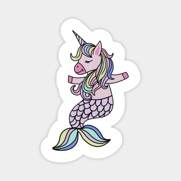 Unicorn, Mermaid, Cute Unicorn Lover Magnet by logiamerch