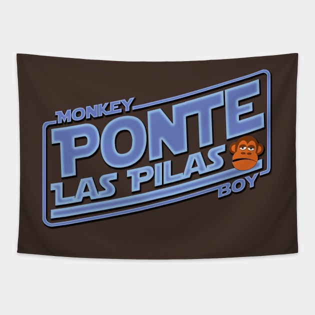 Ponte Las Pilas Monkey Boy Tapestry by gofenris