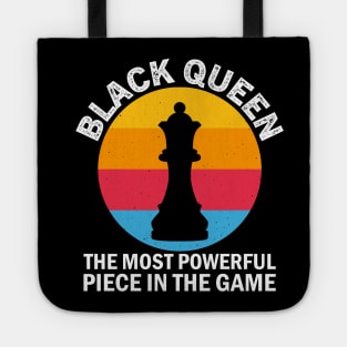 Black Queen, The most Powerful Piece in the Game, Black Man, Black History Tote