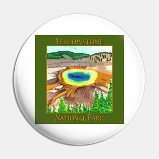 Prismatic Springs in Yellowstone National Park Pin