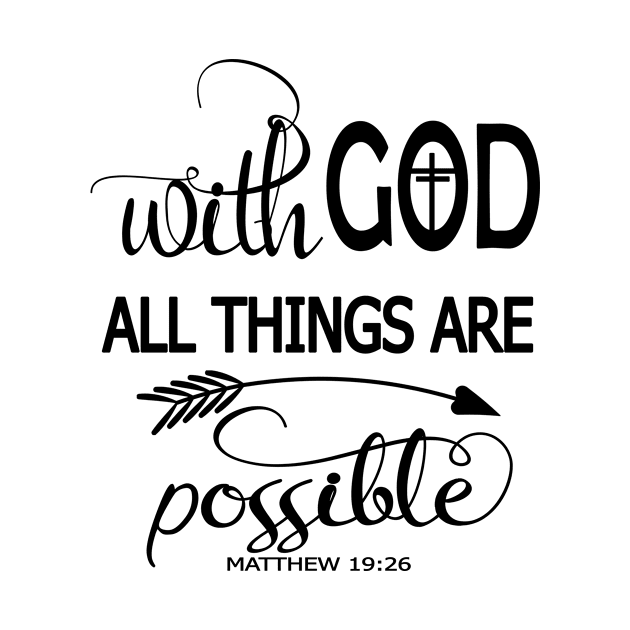 Womens With God All Things Are Possible Faith Ladies Christian by Kimmicsts