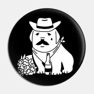 Meme dog cowboy Pin