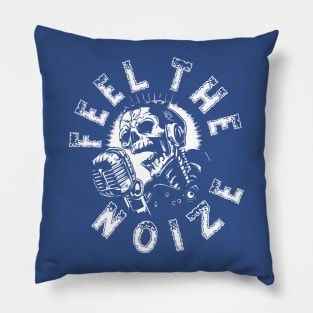 Rock skull feeling the noize! Pillow