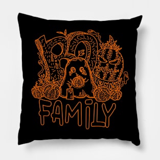 Boo Family - Happy Happy Halloween Pillow