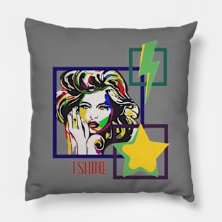 I shine girl abstract Pillow