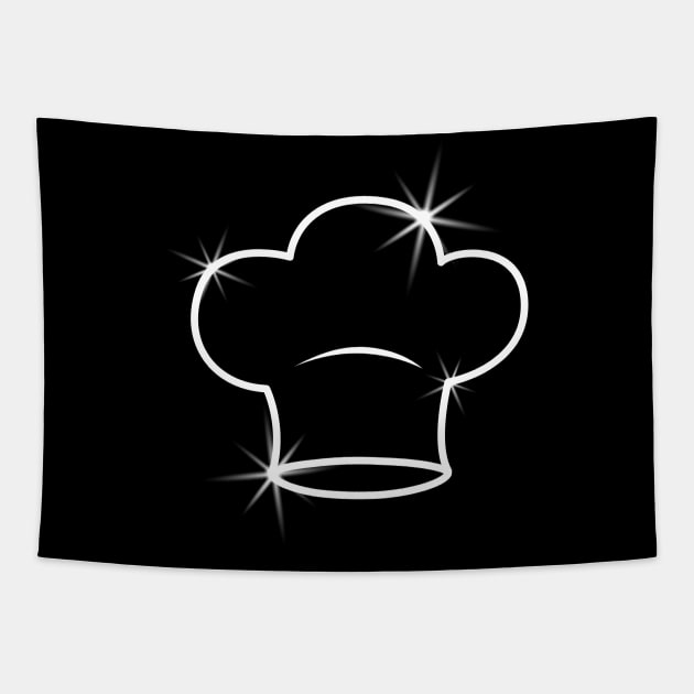 Chef Hat Silhouette Tapestry by samshirts