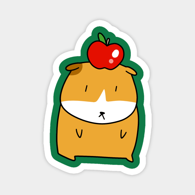 Apple Guinea Pig Magnet by saradaboru