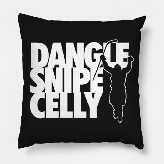 Hockey Dangle Snipe Celly Pillow by YourLuckyTee