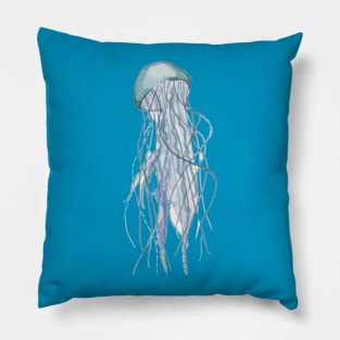 Watercolor sea jellyfish Pillow