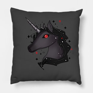 dark unicorn Pillow