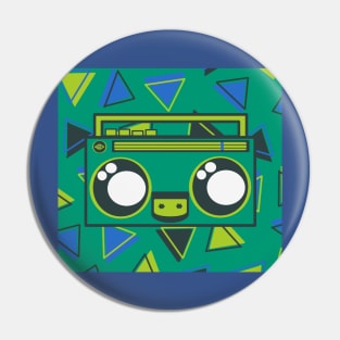 BOOMBOXIE: green nostalgia Pin