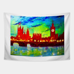 London in red color Tapestry