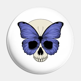 Butterfly Halloween Skull Pin