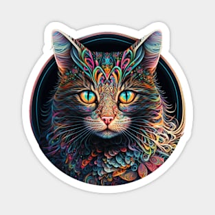 Mandala cat Magnet