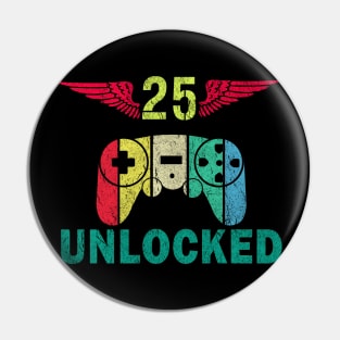 Level 25 Unlocked Awesome Since 1995 - Gamers lovers Pin