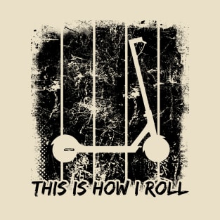 Vintage E-Scooter How I Roll I Electric Scooter T-Shirt