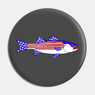 American Flag Striped bass The American Striper Pin