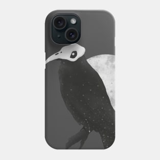 I am the raven - Black and White Phone Case