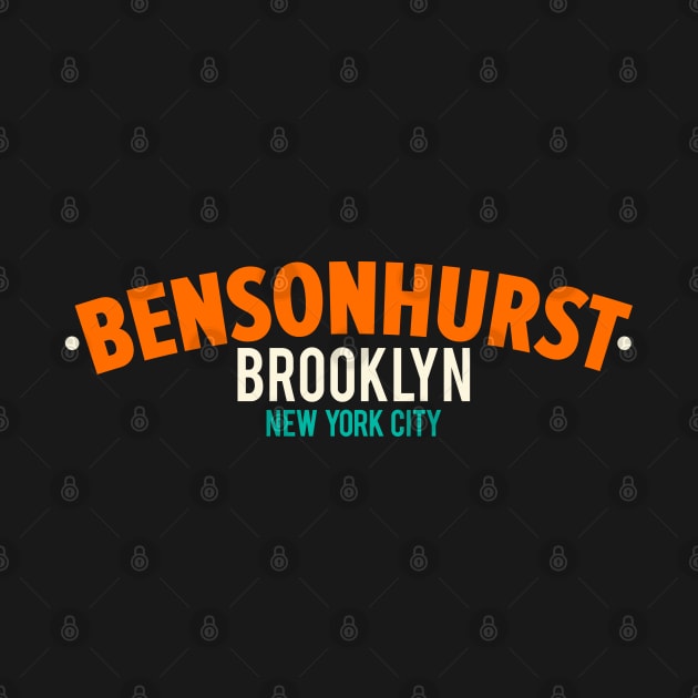 Bensonhurst Brooklyn NYC - Clean Minimalistic Logo Design by Boogosh