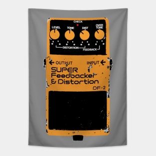 Super Feedback & Distortion Guitar FX Fan Art Design Tapestry