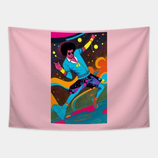 Retro Funky Man Dancing Tapestry