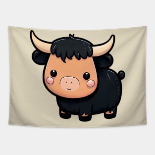 Black Bull for Babies Tapestry