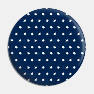 Shining navy and white little stars Pin