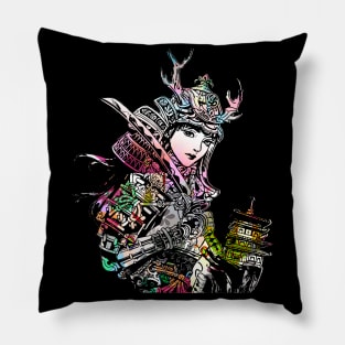 Japanese Geisha Sword Samurai Warrior 113 Pillow