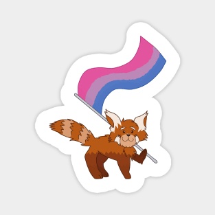 Red Panda Bisexual Pride Magnet