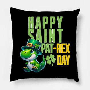 Happy Saint Pat-Rex Pillow