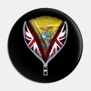 Ecuadorian Flag  Ecuador Flag zipped British Flag - Gift for Ecuadorian From Ecuador Pin