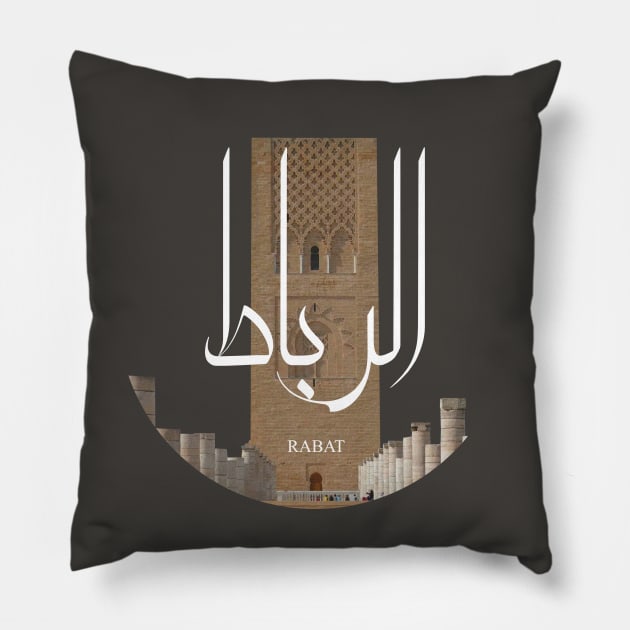 hassan tower - rabat, Kingdom of Morocco sticker T-shirt Pillow by TareQ-DESIGN