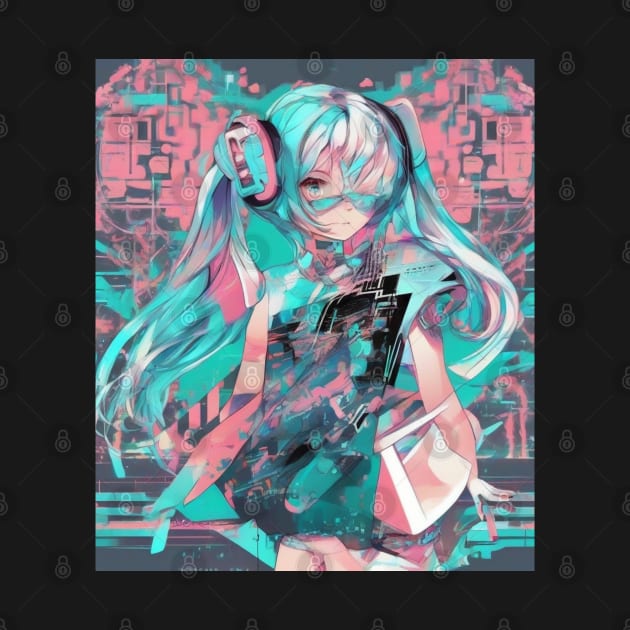 Pixel Serenade: Miku's Anime Reverie by Prossori