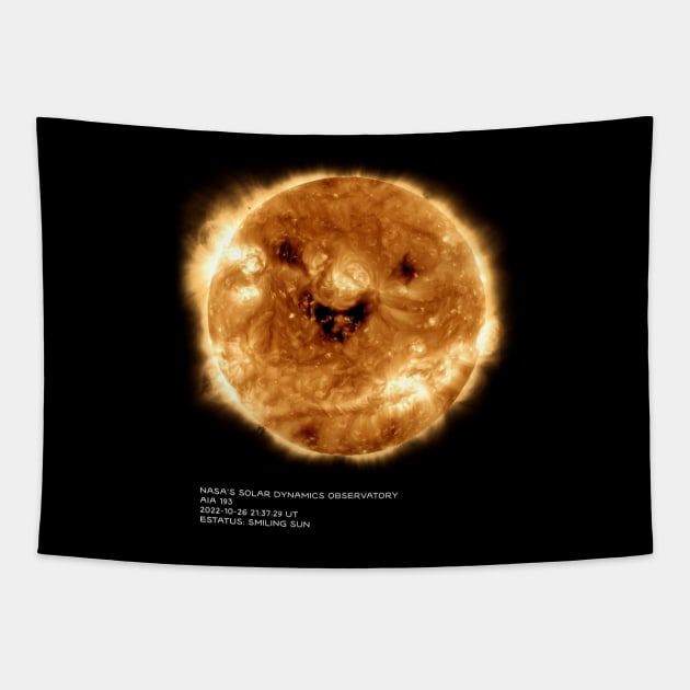 Smiling Sun Nasa's Solar Dynamics Observatory Tapestry by Creatum