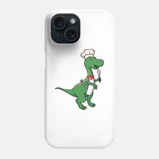 Chef dinosaur cartoon Phone Case