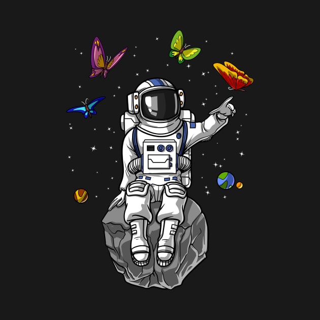 Psychedelic Astronaut Butterflies by underheaven