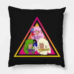 Jem and the Holograms + The Misfits + The Stingers by BraePrint Pillow