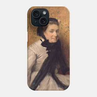 Portrait of a Woman in Gray by Edgar Degas Phone Case