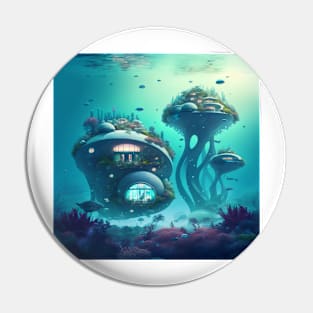 Underwater Natural City Pin