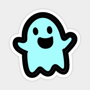 Charming Baby Blue Ghost Sticker: Adorable Vinyl Decal for Spooky-Cute Enthusiasts! Magnet