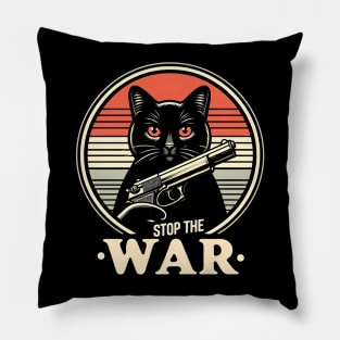 Stop the war - cats Pillow
