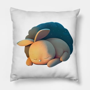 The sleeping bunny under the stars Pillow