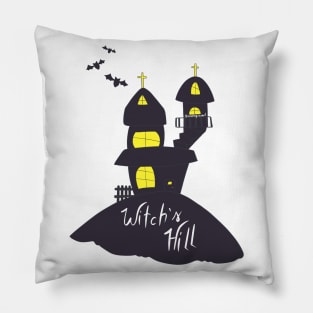 Halloween Witch's Hill Pillow