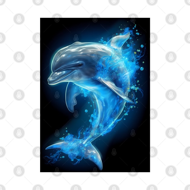 Ethereal Dolphin In Beautiful Aqua Colors by designs4days