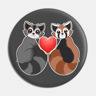 Raccoon & Red Panda Best Friends Pin