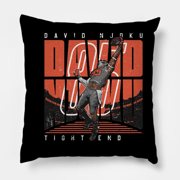 David Njoku Cleveland Stadium Pillow by Chunta_Design